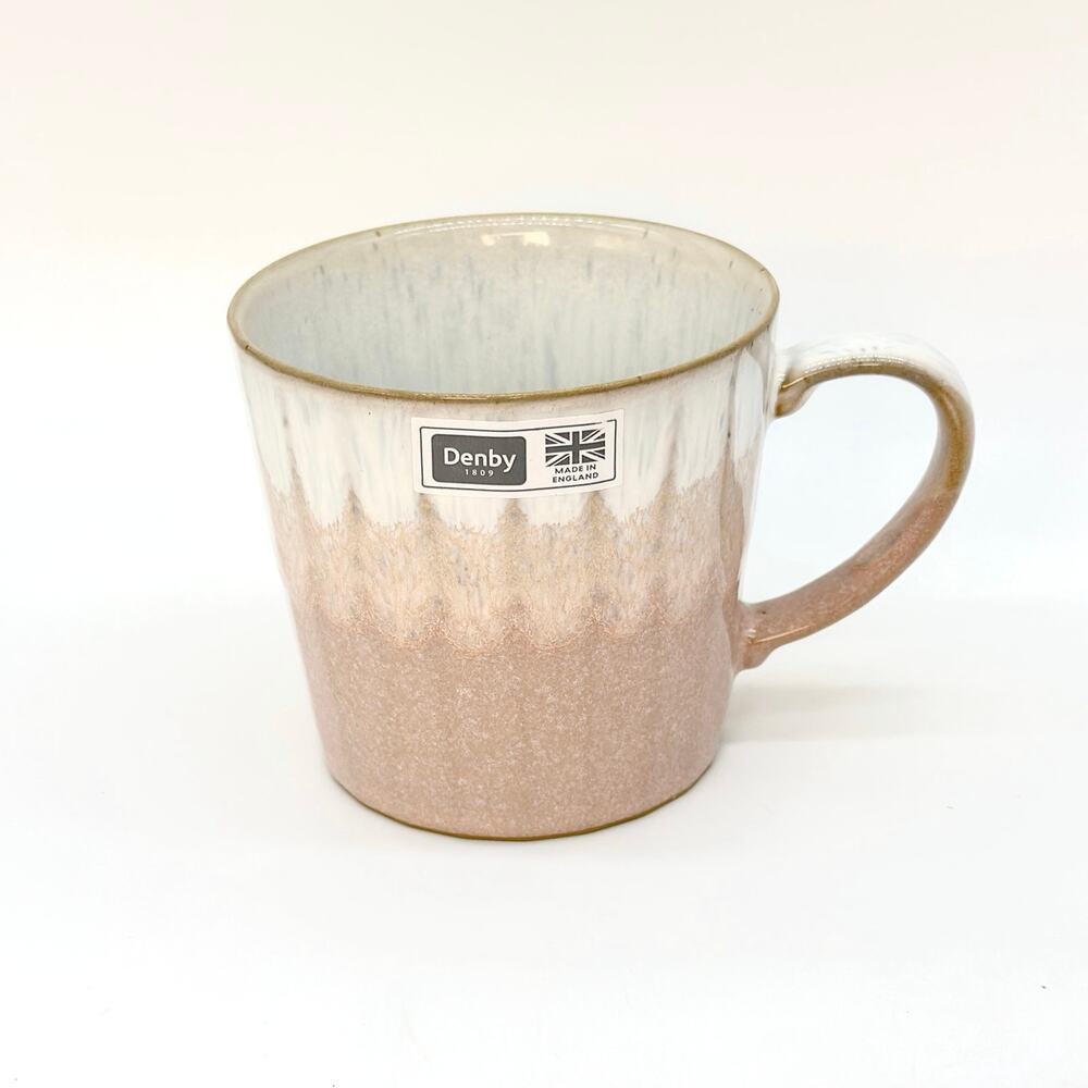 Denby England Reactive Glaze Ombre Pink Coffee Mug NEW